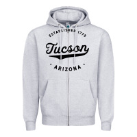Heather Grey classic retro vintage tucson arizona 1775 usa gift sweatshirt Zipper Hoodie - linhVisuals