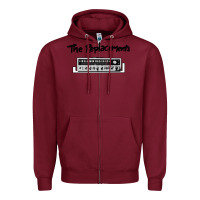 Burgundy radio the replacements Zipper Hoodie - linhVisuals