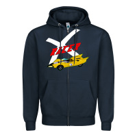 Navy racer x Zipper Hoodie - linhVisuals