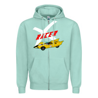 Seafoam racer x Zipper Hoodie - linhVisuals