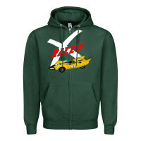 Sports Green racer x Zipper Hoodie - linhVisuals