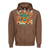 Chestnut i'm just out here trusting god Zipper Hoodie - JahusDesignShop
