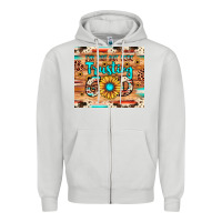 Dove Grey i'm just out here trusting god Zipper Hoodie - JahusDesignShop