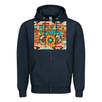 Navy i'm just out here trusting god Zipper Hoodie - JahusDesignShop