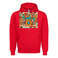 Red i'm just out here trusting god Zipper Hoodie - JahusDesignShop