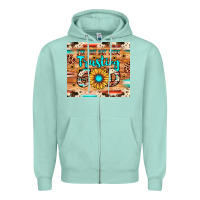 Seafoam i'm just out here trusting god Zipper Hoodie - JahusDesignShop