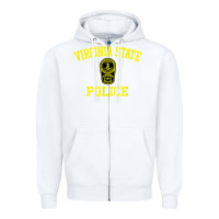 White virginia state police Zipper Hoodie - linhVisuals