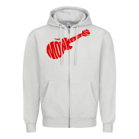 Dove Grey red monkees Zipper Hoodie - linhVisuals