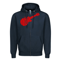 Navy red monkees Zipper Hoodie - linhVisuals