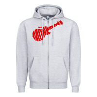 Heather Grey red monkees Zipper Hoodie - linhVisuals