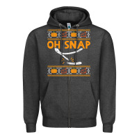 Oh Snap Turkey Wishbone Funny Ugly Zipper Hoodie | Teevron