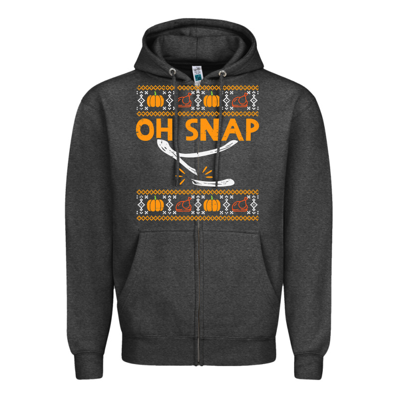 Oh Snap Turkey Wishbone Funny Ugly Zipper Hoodie by linhVisuals | Teevron