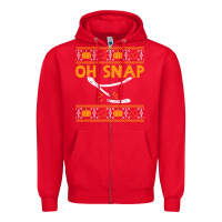 Red oh snap turkey wishbone funny ugly Zipper Hoodie - linhVisuals