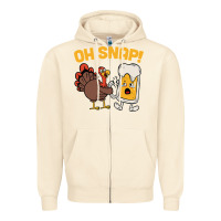 Sandshell oh snap thanksgiving cute turkey day Zipper Hoodie - linhVisuals