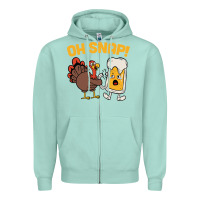 Seafoam oh snap thanksgiving cute turkey day Zipper Hoodie - linhVisuals
