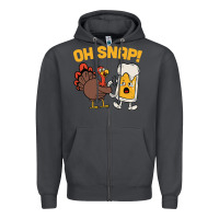 Smoke oh snap thanksgiving cute turkey day Zipper Hoodie - linhVisuals