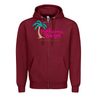 Burgundy bahama breeze Zipper Hoodie - linhVisuals