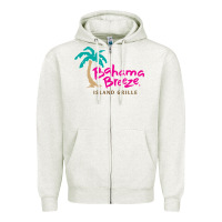 Oatmeal Heather bahama breeze Zipper Hoodie - linhVisuals