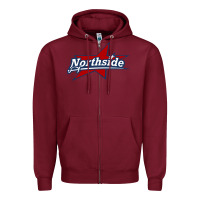 Burgundy northside high school Zipper Hoodie - linhVisuals