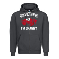 Smoke don't bother me i'm crabby Zipper Hoodie - linhVisuals