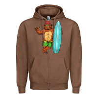 Chestnut surfing premium Zipper Hoodie - linhVisuals