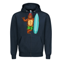 Surfing Premium Zipper Hoodie | Teevron