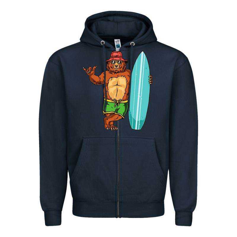 Surfing Premium Zipper Hoodie by linhVisuals | Teevron