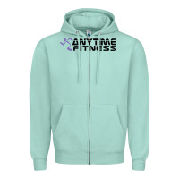 Seafoam anytime fitness leg day Zipper Hoodie - linhVisuals