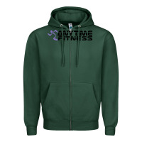 Sports Green anytime fitness leg day Zipper Hoodie - linhVisuals
