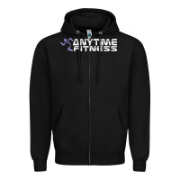 Black anytime fitness leg day Zipper Hoodie - linhVisuals