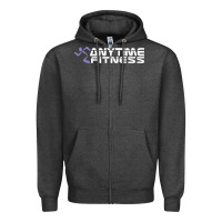 Charcoal Heather anytime fitness leg day Zipper Hoodie - linhVisuals