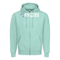 Seafoam anytime fitness leg day Zipper Hoodie - linhVisuals