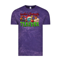 Cloud Purple Santa's Favorite Teacher Vintage Tee - FaDigitalArtStudio