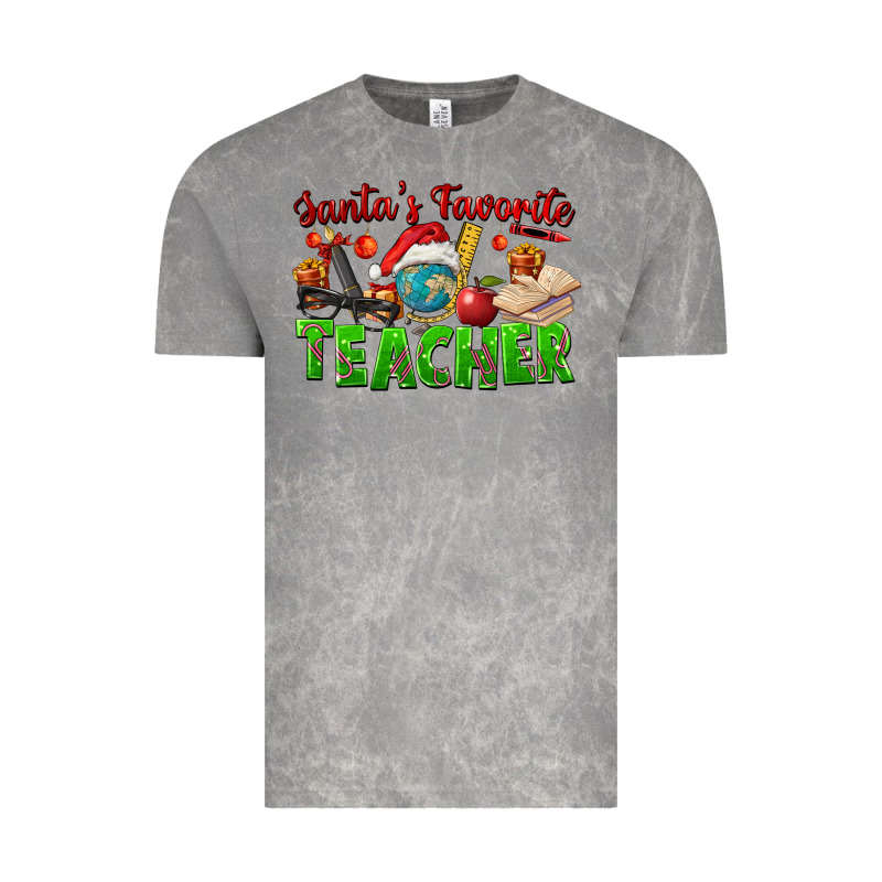 Santa's Favorite Teacher Vintage Tee by FaDigitalArtStudio | Teevron