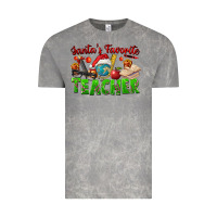 Cloud Rock Santa's Favorite Teacher Vintage Tee - FaDigitalArtStudio