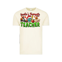 Vintage Arctic Santa's Favorite Teacher Vintage Tee - FaDigitalArtStudio