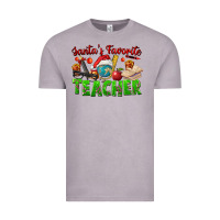 Vintage Zinc Santa's Favorite Teacher Vintage Tee - FaDigitalArtStudio