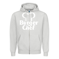 Dove Grey vintage burger chef classic Zipper Hoodie - linhVisuals