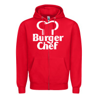 Red vintage burger chef classic Zipper Hoodie - linhVisuals