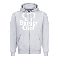 Heather Grey vintage burger chef classic Zipper Hoodie - linhVisuals