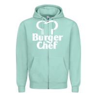 Seafoam vintage burger chef classic Zipper Hoodie - linhVisuals
