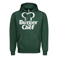 Sports Green vintage burger chef classic Zipper Hoodie - linhVisuals