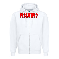 White melvins vocalis Zipper Hoodie - linhVisuals