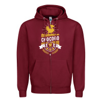 Burgundy chocobo Zipper Hoodie - linhVisuals