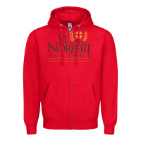Red St. Norbert College Zipper Hoodie - linhVisuals