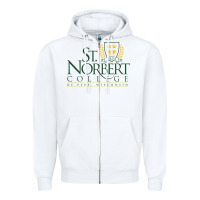 White St. Norbert College Zipper Hoodie - linhVisuals