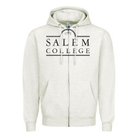 Oatmeal Heather Salem College Zipper Hoodie - linhVisuals
