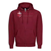 Burgundy Stevens Institute of Technology Zipper Hoodie - linhVisuals