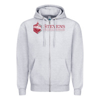 Heather Grey Stevens Institute of Technology Zipper Hoodie - linhVisuals