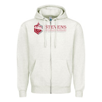 Oatmeal Heather Stevens Institute of Technology Zipper Hoodie - linhVisuals